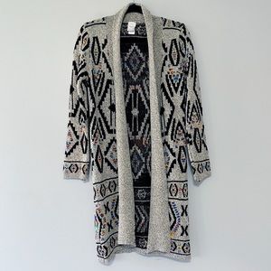 Northern Angel Aztec Print‎ Longline Western Cardigan